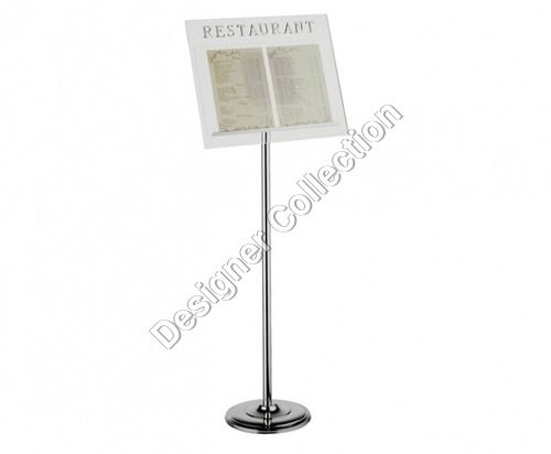 Modern Brass Menu Stand