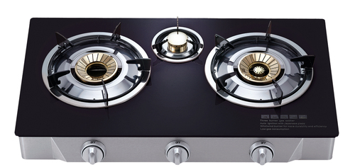 3 Burner Glass Top Gas Stove