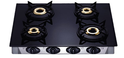 4 Burner Glass Top Gas Stove
