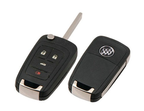 BUICK Flip Keys - Plastic, 3x2x1 Inches, 315 MHz | 4 Buttons, Remote Start, Panic Button, Transponder Chip