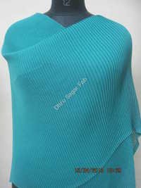 Georgette Pleated Fabrics - Sky Blue, Quick Dry And Washable | Fashionable Look, Alluring Finish, Skin-friendly Texture