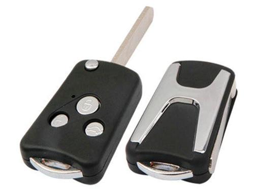 HONDA Flip Keys - Plastic & Metal, 5x3x1 cm | 3 Buttons, 315 MHz Frequency, Remote Unlocking, Durable Design