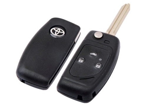 TOYOTA FLIP KEYS - ABS Plastic, 60x35x15 mm | 3 Buttons, 315 MHz Frequency, Compact Size, Durable Design, Remote Locking, 50 Meters Range