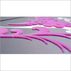 Pink Velvet Flocked Fabric