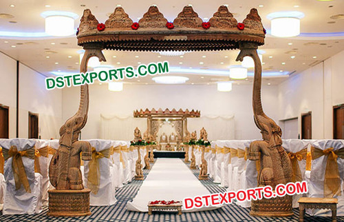 Wedding Wooden Elephant Welcome Gate