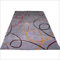 Handtufted Wool Viscose Rug - Wool Cotton Blend 5x8 Feet Gray, Soft Texture Durable Material