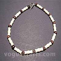 Ankalet - Wood 18 Inches Off-White, 8mm Beads, Toggle Clasp | Elegant Design, Durable Material, Comfortable Fit