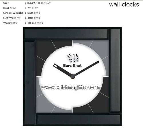 Wall Clock - Plastic Frame, 12x12 Inches, Black, White Dial | Stylish Design, Quartz Movement, Durable Material, Easy to Read