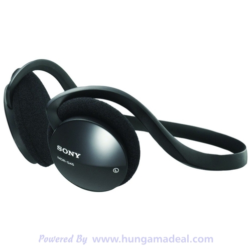 Sony MDR-G45LP - Black 30mm Driver, 1.2m Cord | Clear Audio, Lightweight, Portable Headphones