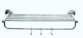 Indoor towel rack