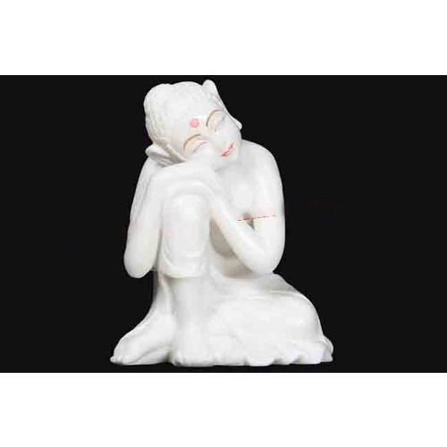 Marble Relaxing Sitting Buddha Statue