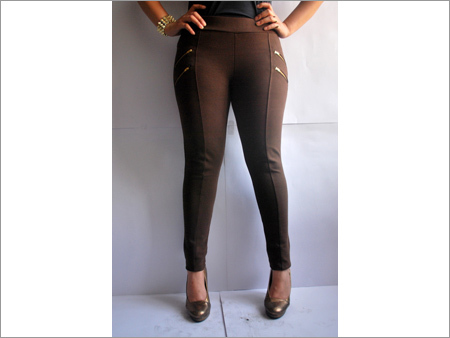 BROWN KNITS ZIP PANT