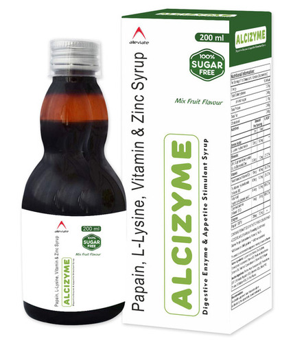 Papain L-Lysine Vitamin Zinc Enzyme Syrup Dosage Form: Liquid