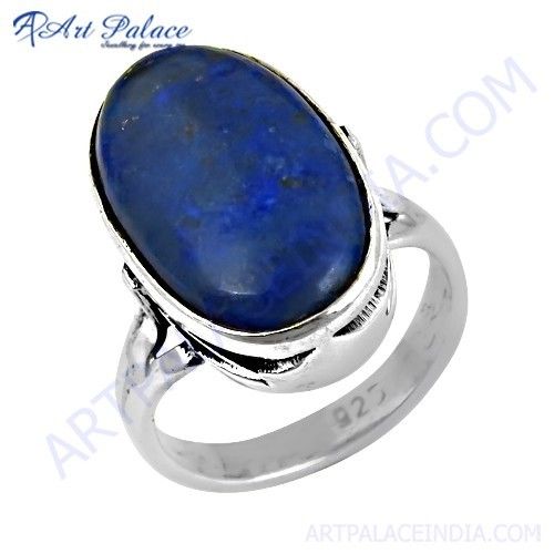 Impressive Lapis Lazuli Gemstone Silver Ring