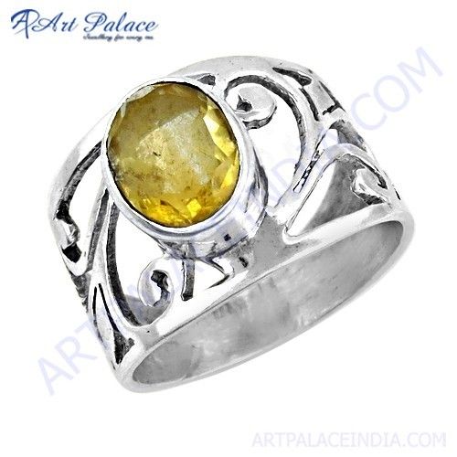 Ready To Wear Citrine Gemstone Silver Ring