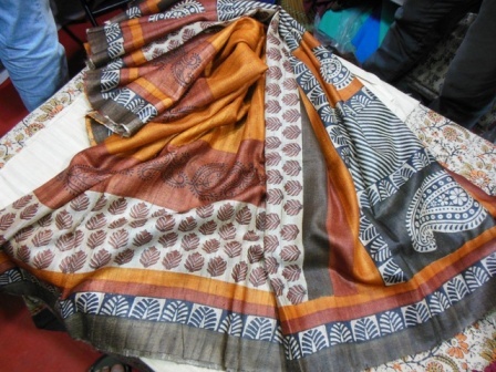 Gitcha tussar silk sarees with worli prints