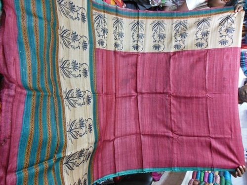 Gitcha tussar silk sarees with worli prints