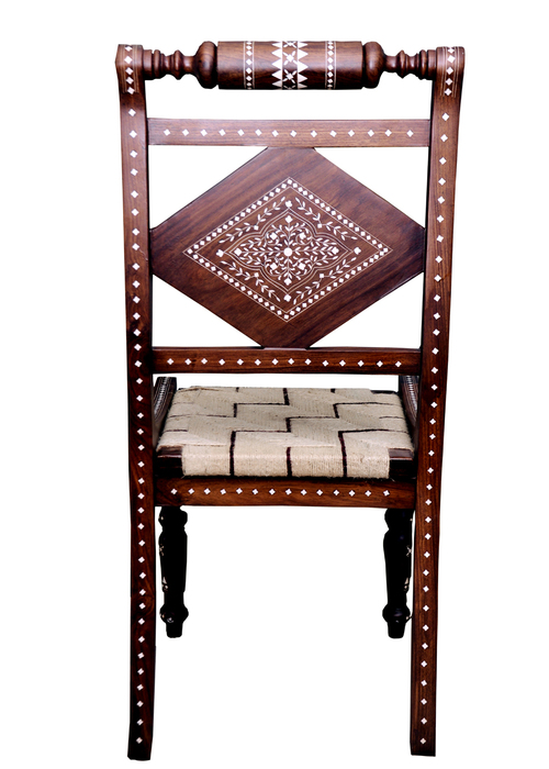 Wooden Inlaid Dining Table With Chair