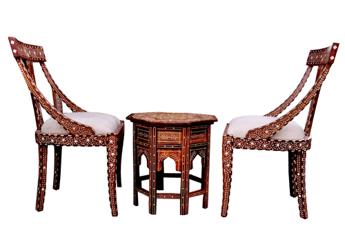 Bone Inlaid Wooden Chair & Others Handicrafts 