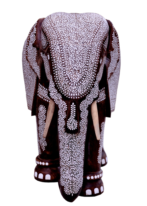 Wooden Inlaid Elephant