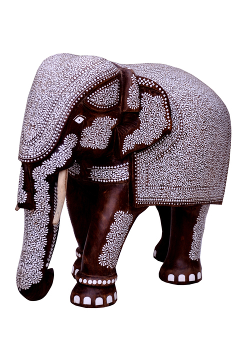 Wooden Inlaid Big Elephant