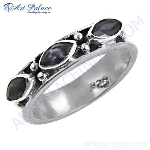 New Design Vintage Iolite Gemstone Silver Ring