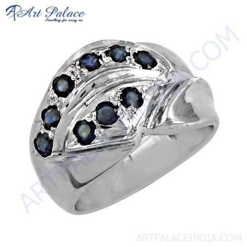Hot! Dazzling Iolite Gemstone Silver Ring