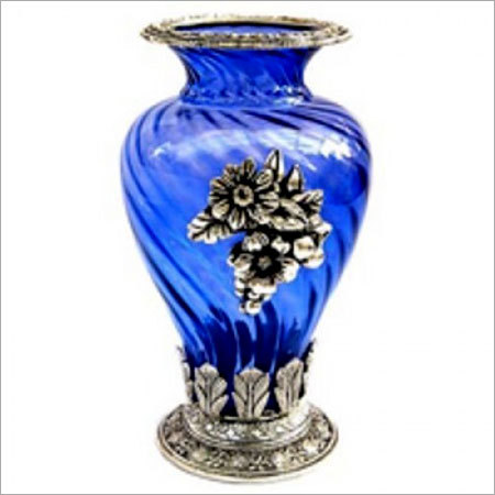 White Metal Flower Vases