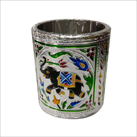 White Metal Pen Stand