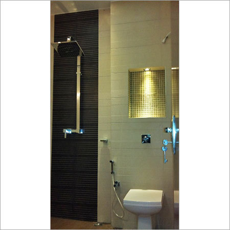 Bathroom Interior Design - Ceramic Tile Materials | Modern Style Beige Color Customizable Features Functional Layout Space Optimization