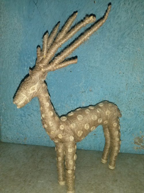 JUTE DEER SCULPTURE