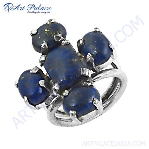 Newest Style Lapis Lazuli Gemstone Silver Ring