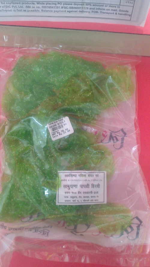 Sabudana Hiravi Papadi