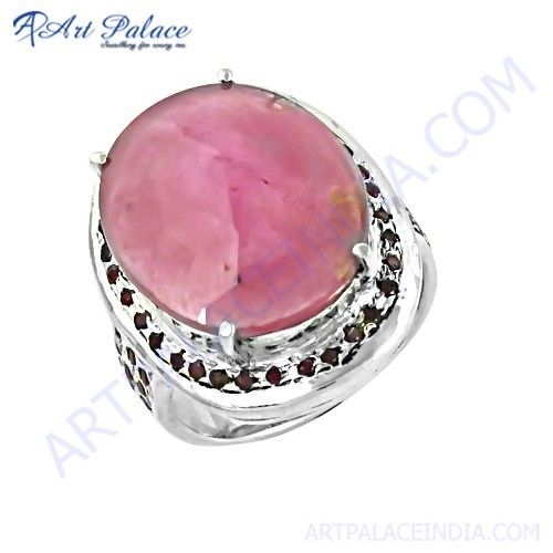 Gorgeous Ruby Gemstone Silver Ring