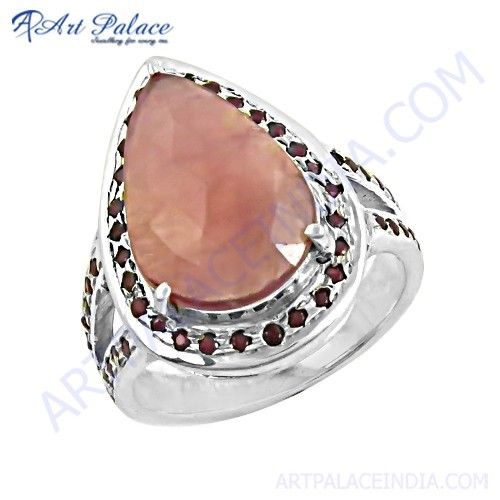 Hot! Dazzling Ruby Gemstone Silver Ring