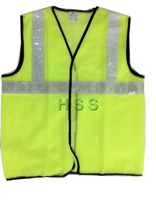 Safety Jacket - Polyester, S-XXL, Lime Green, Zipper Closure | High Visibility, Reflective Strips, Durable, Comfortable Fit
