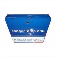 Cheque Drop Box Advertising - Plastic, Varied Sizes, Blue Color | Compact, Customizable, Durable, Lightweight, Low Maintenance, Secure With Key Lock
