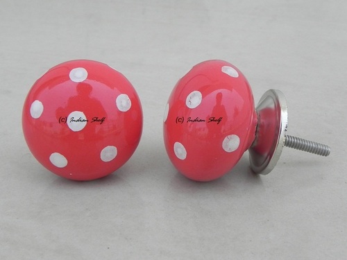 Red With White Dot Knob