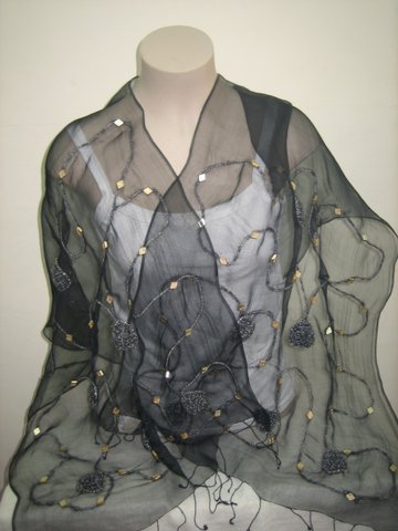 evening wear scarves, stoles