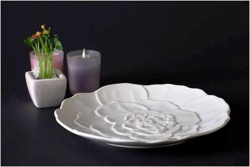 Ceramic Dessert white plate