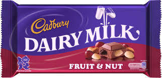 cadbrry dairy milk fruit&nut