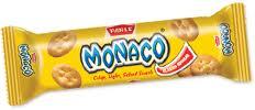 Parle Monaco - Wheat Flour Biscuit 10x5x2cm Yellow | Crispy Tasty Snack Delight