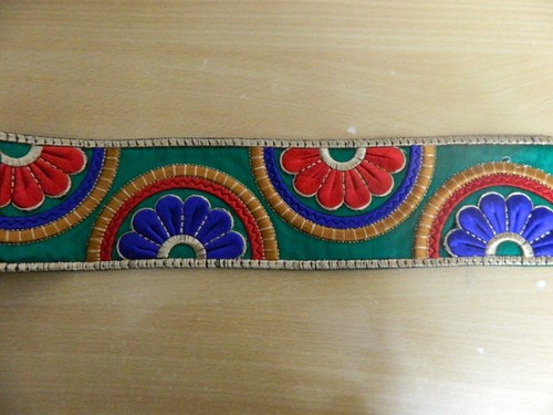 Multi Colour Embroidery Lace