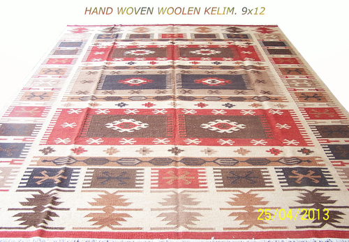 Cotton Hand-Knotted Kilim