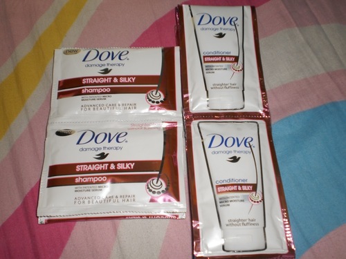 dove stright& silky shampoo