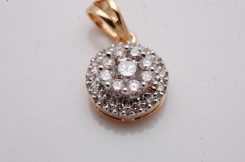 Party Custom Made Jewelry Design In Gold And Diamond, Cluster Set Diamond Pendant From Valentine Jewelry