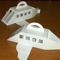 Corrugated airplane design boxes