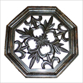 Home Decoration Items - Wood 12x12 Inches Brown Octagonal, Elegant Design, Intricate Carving, Matte Finish