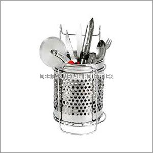 Stainless Steel Perforated Cutlery Holder