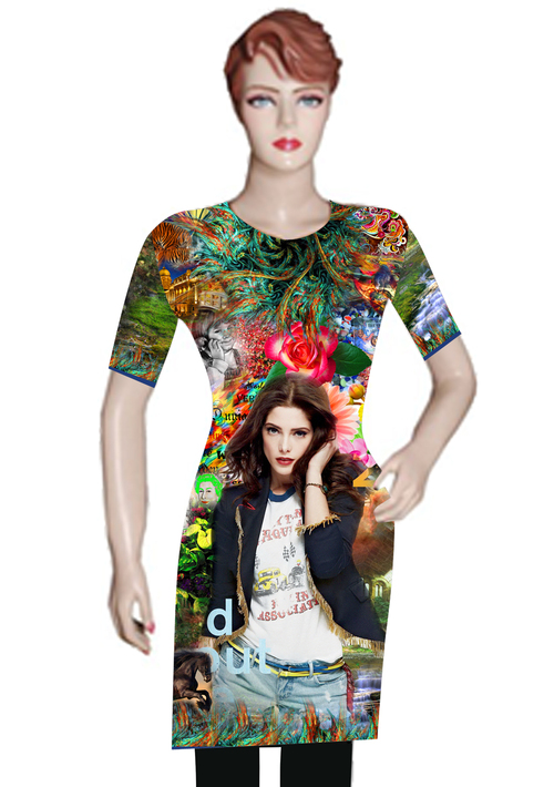 Digital Face Printed celebrity kurits